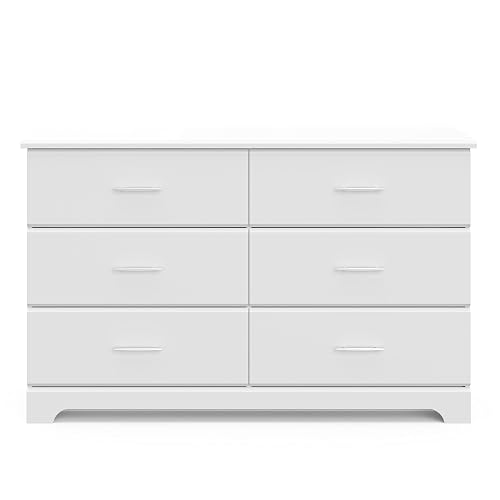 Storkcraft Brookside 6-Drawer Dresser (White) – GREENGUARD Gold Certified, White Dresser for Bedroom, Kids & Nursery Storage Chest, Safety Interlocking Drawers, Pre-Installed Tracks, Kids Chest thumbnail 10