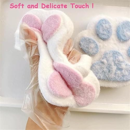 Handmade Big Cat Paw Silicone Squeeze Toys for Stress Relief, 5 Inch X-Large SizeCat Paw Giant Paw Squishy Sensory Toys for Anxiety&Relaxation (White) thumbnail 5
