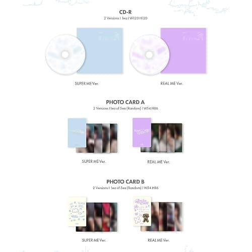 ILLIT - 1st Mini Album [SUPER REAL ME] (SUPER ME ver.) Photobook R + Photocard + Illit Logo Sticker + Album Logo Sticker + Sticker + Paper Magnet + Paper Ornaments + Poster With Lyrics thumbnail 4