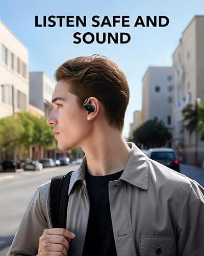 Soundcore V20i by Anker Open-Ear Headphones, Adjustable Ear Hooks, Ultra-Comfort, Snug Fit, Powerful Sound, Clear Calls, IP55, 36H Playtime, Bluetooth 5.4 Wireless Earbuds, Multipoint Connection thumbnail 4