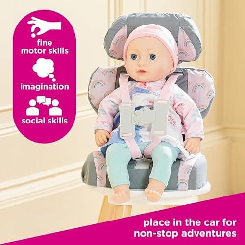 Casdon Grey Car Booster Seat. Dolls Car Booster Seat For Children Aged 3+. Suits Dolls Up To 35cm In Size thumbnail 5