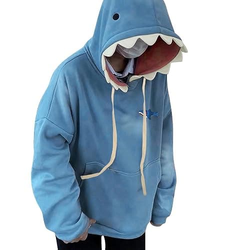 RGDYPKO Women's Cute Shark Hoodies Causal Long Sleeve Hooded Sweatshirts Trendy Fall Pullover Outfits with Kangaroo Pocket thumbnail 7