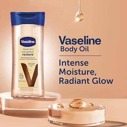 Vaseline Intensive Care Körperöl Coconut Restore für gesunde, mit Feuchtigkeit versorgte Haut. Regenerierendes Körpergelöl aus 100% reinem Kokosnussöl, (1 x 200ml) thumbnail 3