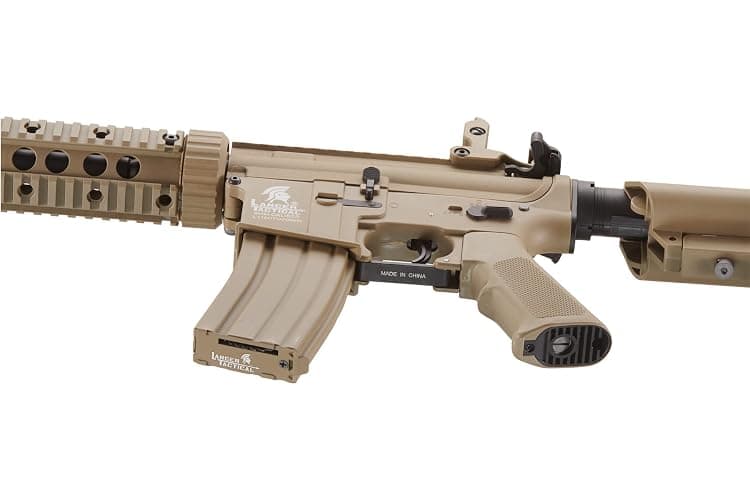 Lancer Tactical Gen 2 SD M4 Polymer (Long Rail)- Full/Semi-Auto Piactinny Rail AEG Rifle with 0.20g BBS, Charger and Battery thumbnail 8