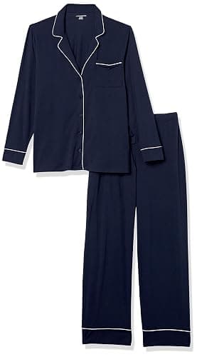 Amazon Essentials Women's Cotton Modal Long-Sleeve Shirt and Full-Length Bottom Pajama Set thumbnail 8