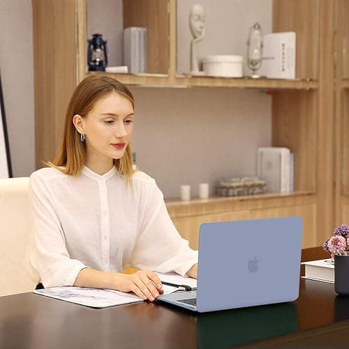 MOSISO Compatible with MacBook Pro 13 inch Case M2 2025, 2024, 2023, 2022-2016 A2338 M1 A2251 A2289 A2159 A1989 A1708 A1706, Plastic Hard Shell&Keyboard Cover&Screen Film&Storage Bag, Lavender Gray thumbnail 6