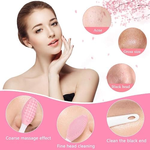 Silicone Face Scrubber, 2pcs Exfoliating Lip Brush, 2pcs Cleansing Brush,2pcs Face Mask Brush Exfoliator Blackhead Skin Care Tool - 6 Pieces Facial Tool thumbnail 5