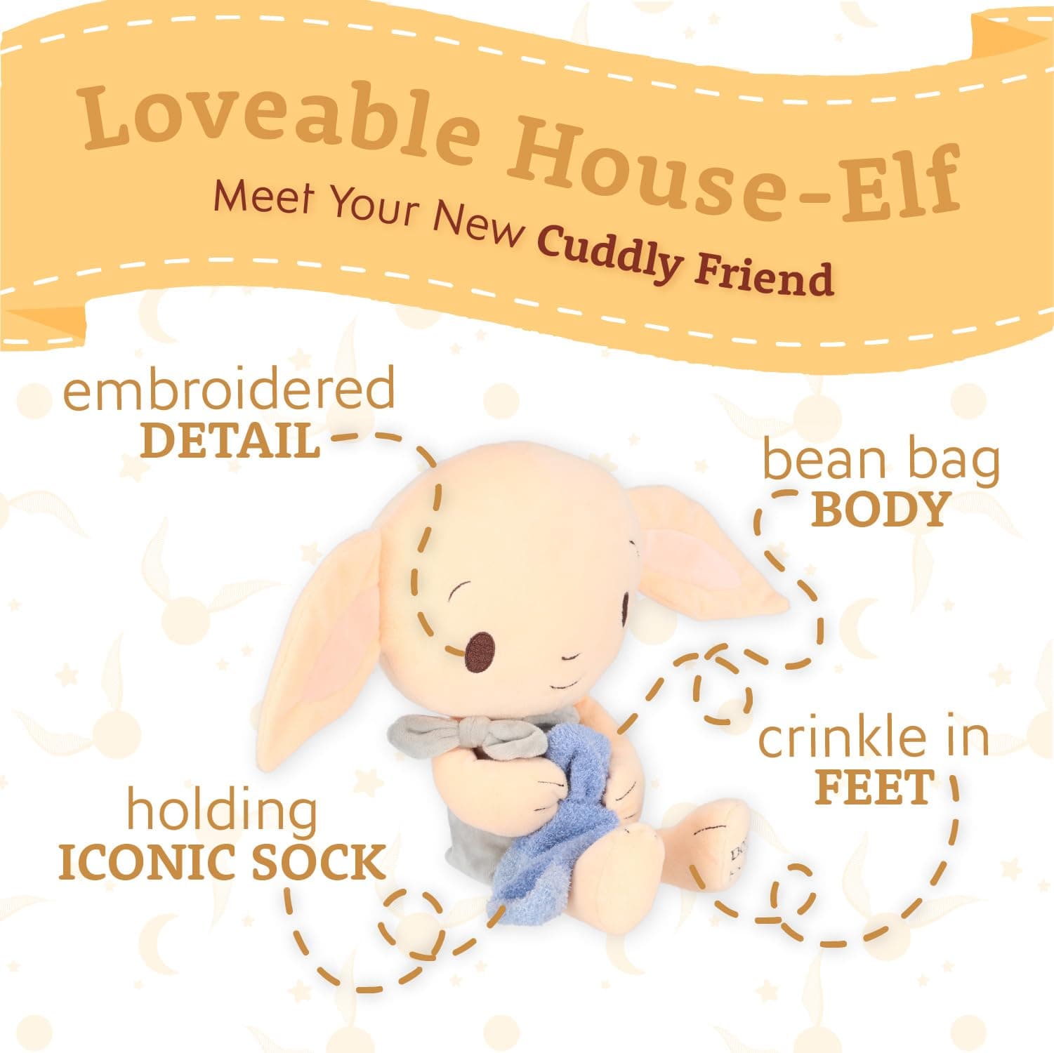 Harry Potter Plush Dobby Holding Sock thumbnail 3