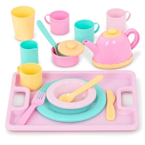 Battat – Play Circle – Dish Set – Plates, Cups, and Tea Party Toys – Kitchen Toys for Toddlers – Pretend Play – 3+ Years(34 Pieces) thumbnail 8