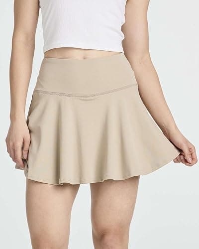 Real Essentials 4 Pack: Women’s Skater Pleated Tennis Skort - Skirt with Shorts Pockets Athletic Golf Workout (Plus) thumbnail 2