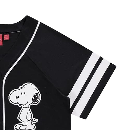 Peanuts Snoopy Baseball Jersey Mesh Button Down Baseball Jersey thumbnail 4