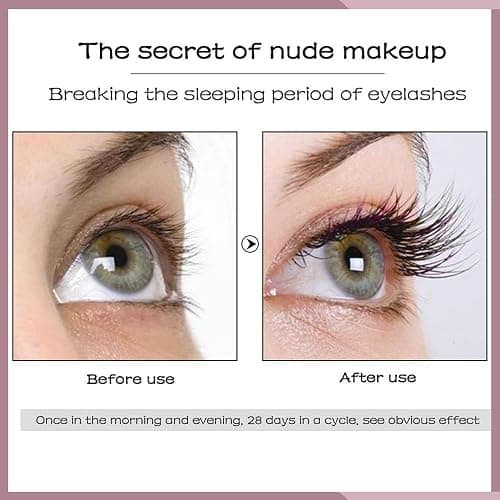 Sérum pour cils – Sérum comestique naturel de croissance des cils pour cils et sourcils plus longs et plus épais, stimule la croissance des cils, végétalien et sans thumbnail 5