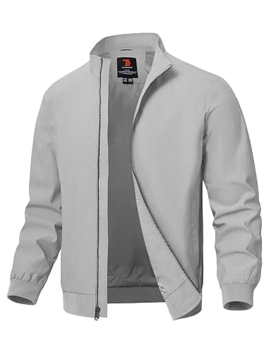 TBMPOY Men's Lightweight Jackets Casual Windbreaker Stylish Light Fall Spring Golf Work Dress Business - Image 1