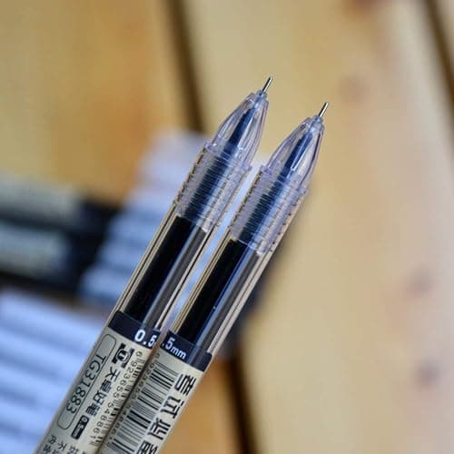 sencoo 12 pack Black Gel Ink Pen Extra Fine Point Pens Ballpoint pen 0.35mm Black Office School Stationery Students Pens thumbnail 5