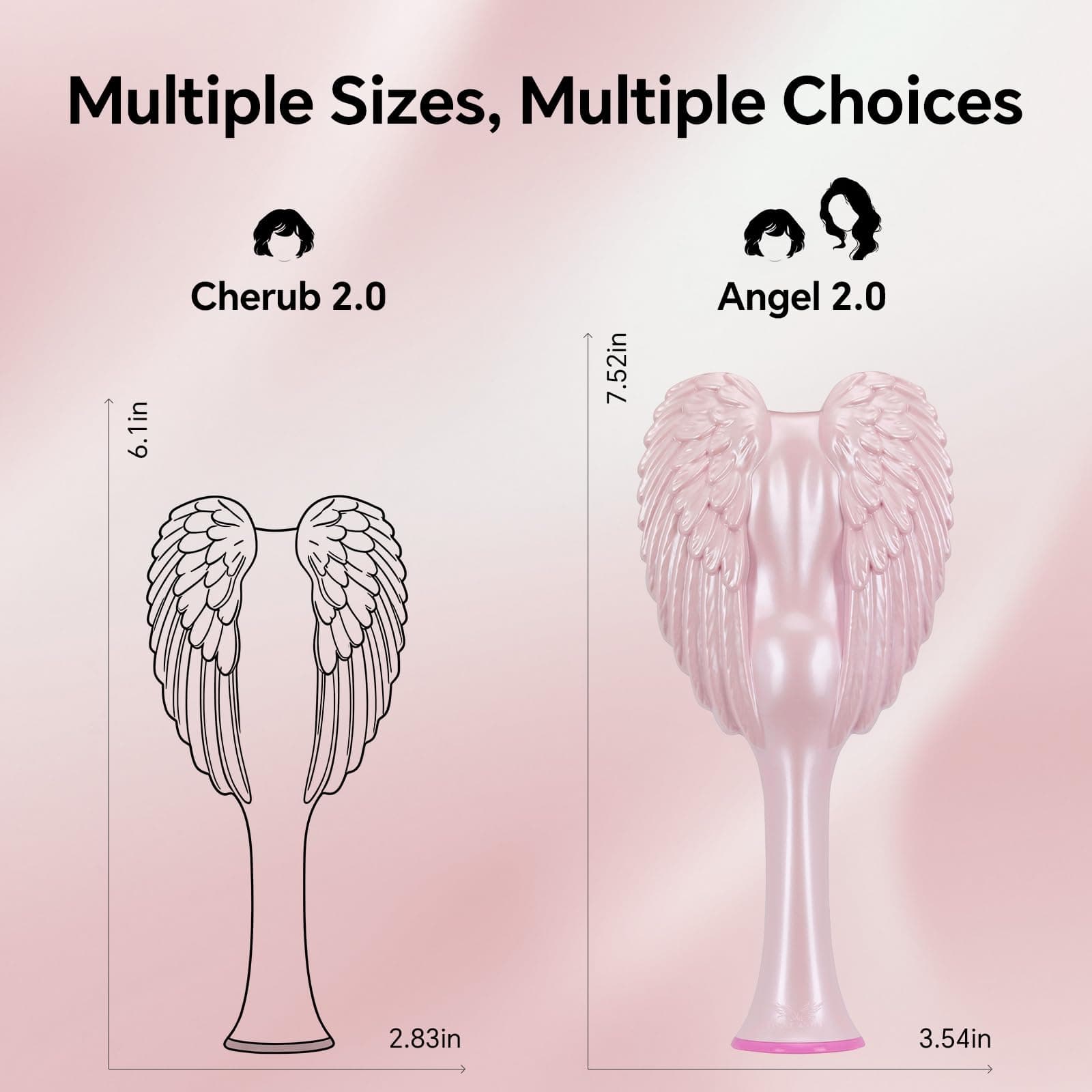 Tangle Angel Angel 2.0 Detangling Hair Brush, Gloss Pink thumbnail 9