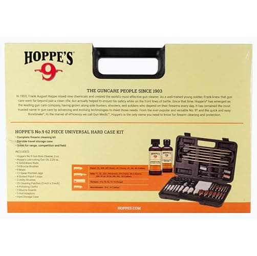 Hoppe's Deluxe Gun Cleaning Kit, 62 Piece Cleaning Kit with Oil, Brushes, Rods and More thumbnail 2