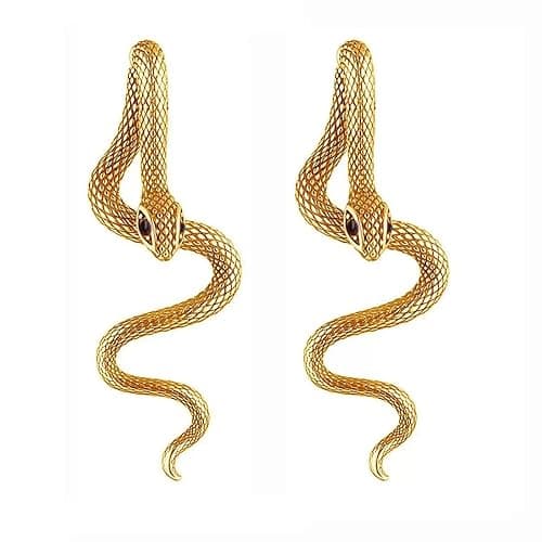 Halloween Snake Earrings for Women Goth Vintage Snake Dangle Earrings Statement Jewelry for Halloween Cosplay - Image 1
