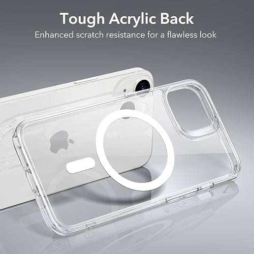 ESR for iPhone 14/iPhone 13 Case, Compatible with MagSafe, Classic Hybrid Magnetic Mobile Phone Case iPhone 14/13 Case, Military Standard, Drop Protection, Clear thumbnail 6