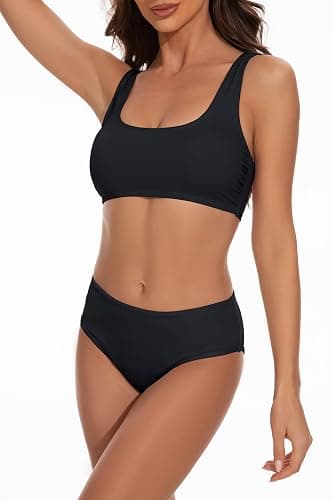 Beautikini Period Swimwear Two Piece Menstrual Leakproof Sporty Bikini Sets Bathing Suit Period Swimsuit for Teen Girls thumbnail 5