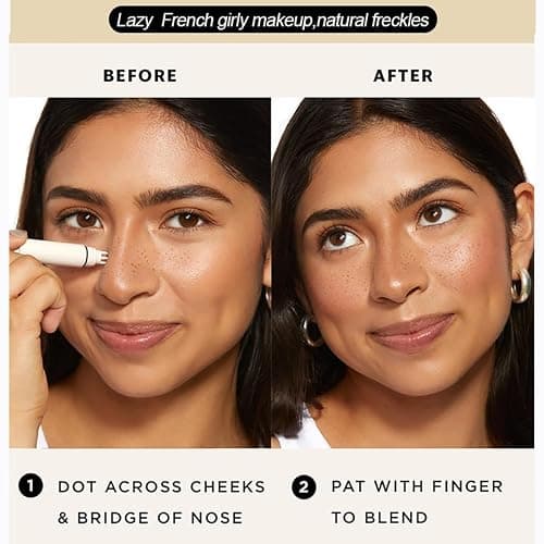 Upgrade Faux Freckle Stamp Pen, Waterproof and Long-Lasting Quick Dry Lifelike Magic Freckles Stamp for Natural, Face Freckle Makeup for with 5-Point Multi-Prong Precision Stamp Head (4# ESPRESSO) thumbnail 5