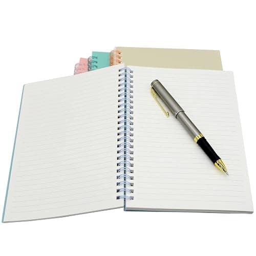 Yansanido Spiral Notebook, 4 Pcs 8.3 Inch x 5.9 Inch A5 Thick Plastic Hardcover 7mm College Ruled 4 Color 80 Sheets -160 Pages Journals for Study and Notes (4) thumbnail 8