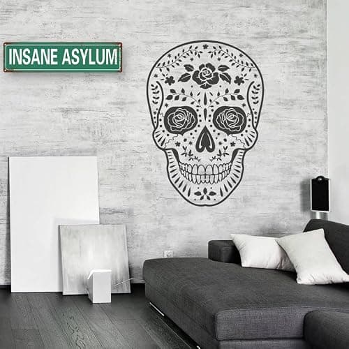 Insane Asylum Vintage Metal Sign – Creepy Gothic Wall Decor, Grunge Room Aesthetic, Horror Plaque for Bedroom, Bathroom, Dorm, Man-Cave Gift for Emo & Alt Band Poster Music Fans – 16 x 4 Inches (707) thumbnail 5