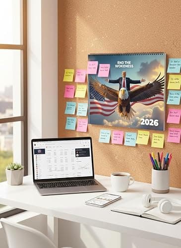 Donald Trump 2026 Wall Calendar, 12-Month (Jan–Dec), 11” x 8.5” Patriotic Photo Calendar for Home or Office – End The Wokeness thumbnail 8