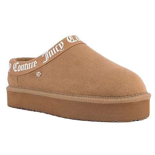 Juicy Couture Women's Cozy Slipper Mule – Plush Indoor Outdoor House Shoe with Memory Foam and Faux Fur Lining - Image 1