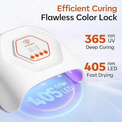 modelones UV LED Nail Lamp, Light for Gel Nails Nail Dryer Gel Polish Fast Curing with 4 Timer Smart Sensor Nail Art Tools Manicure Kit Starter Friendly Gifts for Women Girls thumbnail 7