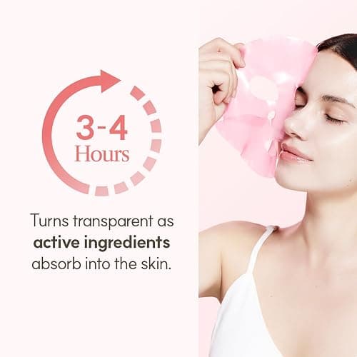 The Face Shop Rose PDRN Pink Collagen Face Mask, Korean Glass Skin Essential, Hyaluronic Acid for Moisturizing & Skin Elasticity, Firming, 4EA thumbnail 3