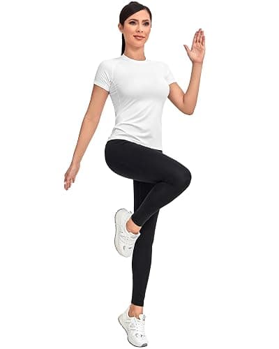 TELALEO 4 Pack Women's Compression Shirt Long/Short Sleeve Performance Workout Baselayer Athletic Top Gym Sports Gear thumbnail 5