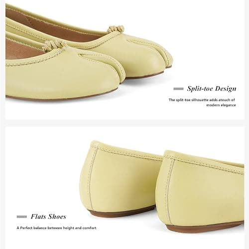 POYOIOR Tabi Shoes Women Split Toe Shoes Wide Width Ballet Flats Comfort Casual Work Shoes for Women Office thumbnail 4