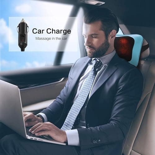 Mo Cuishle Electric Shiatsu Back Massager with Heat - Powerful 3D Kneading for Neck, Shoulder, Lower Back Pain Relief - Ergonomic Design for Home, Office, & Car - Gifts for Women, Men, Mom & Dad thumbnail 4