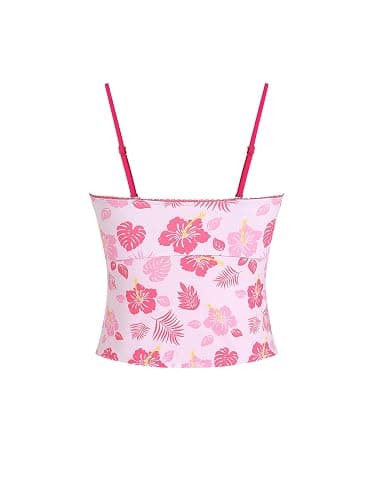 ZAFUL Tankini Tops for Women Strapless Bow Swimsuit Tummy Control Bathing Suit Tops Only No Bottom thumbnail 3