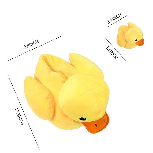 Pegmapri 14" Yellow Duck Stuffed Animal with Babies, Ducky Plush Playset with Zipper Pocket, 5pcs Ducklings Toys Plushie Birthday Gift for Kids Boy Girl thumbnail 3