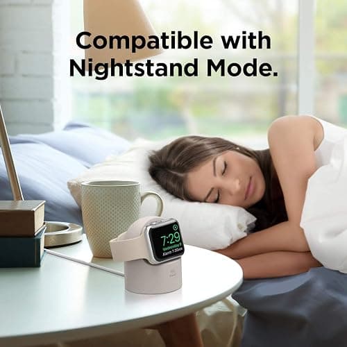 elago W2 Charger Stand Compatible with Apple Watch Series Ultra3/Ultra2/Ultra/11/10/9/8/7/6/5/4/3/2/1/SE3/SE2/SE1 (49mm, 46mm, 45mm, 44mm, 42mm, 41mm, 40mm, 38mm) thumbnail 2