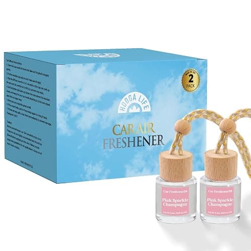 HoogaLife Car Air Freshener Diffuser 2 Pack Hanging Air Freshener Diffuser - Pink Sparkle Champagne Fragrance Oil Air Diffuse r for Car, 45+ Days Long Lasting Fragrance Made in USA (P38) thumbnail 6
