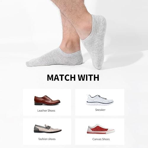 Nroktia 6/10 Pairs Non Slip No Show Socks Womens and Mens Low Cut Invisible Liner Ankle Socks thumbnail 6