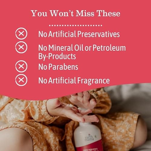Earth Mama Simply Non-Scents Baby Lotion for Dry Skin - Calendula Cream for Newborn Skin Care - 8 oz - Fragrance Free - Infant Essentials thumbnail 3