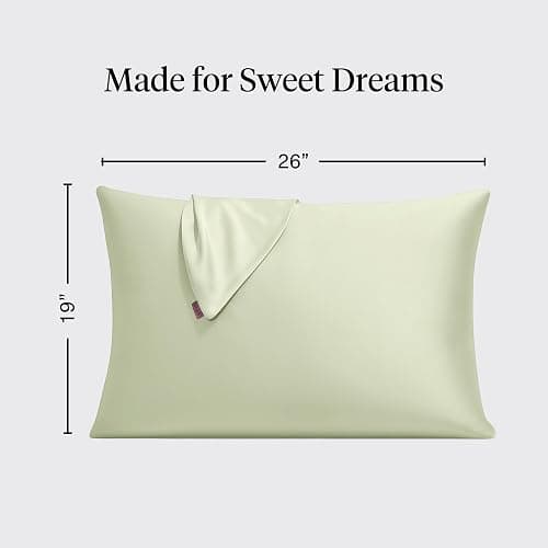 Kitsch Satin Pillowcase with Zipper for Hair & Skin - Softer Than Silk Pillow Cases, Smooth Cooling Satin Pillow Case, Wrinkle-Free, Machine Washable - Pillow Cases Standard Size (19x26) - Sage thumbnail 2