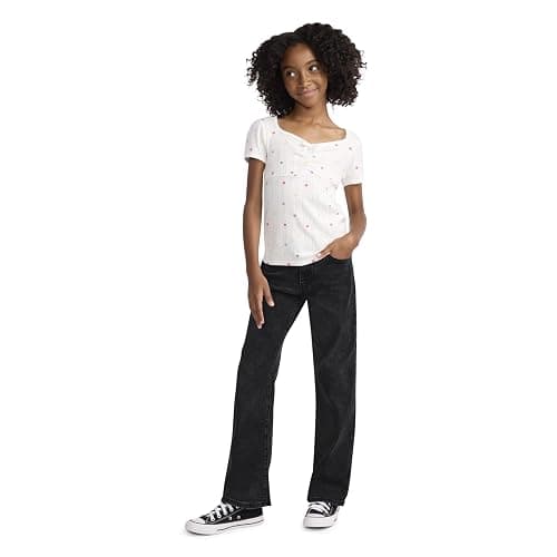 Levi's Girls' Wide Leg Jeans thumbnail 5