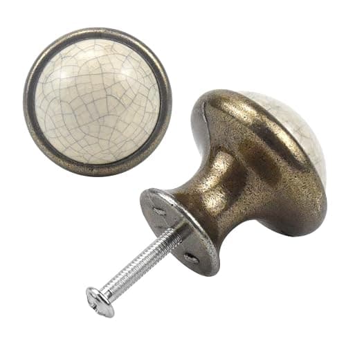 AvoDovA 10PCS Vintage Cabinet Knobs, 33MM Ceramic Knobs, Vintage Shabby Chic Round Drawer Knobs, Kitchen Cabinet Cupboard Drawer Door Knobs Pull Handles for Chest of Drawers Kitchen Cabinet Cupboards thumbnail 4