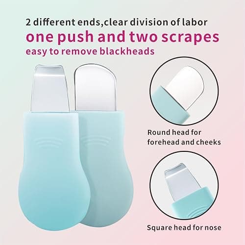 REVEX Silicone Nose Blackhead Remover Tool Set,Blackhead Scraper Tool,2Pcs Pore Cleaning Brush, Face Scrubber Skin Spatula, Pore Scrubber for Deep Cleansing,Face Exfoliator Scrubber for Women Men thumbnail 5