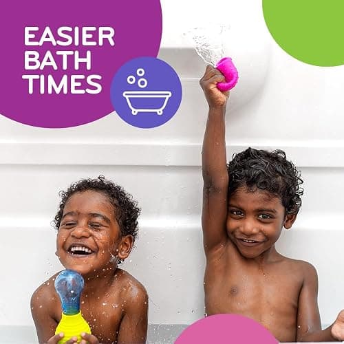 Mobi Skwooshlz Water Squeeze Bulbs - Silicone Baby Bath Toys, Baby Bathtub Toys for Toddlers, Latex and BPA Free, Food Grade Silicon, Easy to Clean - Toddler Ages 1-3 (Pack of 2) thumbnail 6