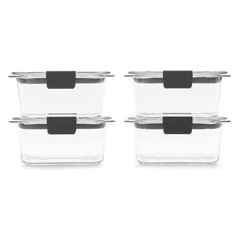 Rubbermaid Brilliance BPA Free Airtight Food Storage Containers with Lids, Set of 4 (4.7 Cup) Ideal for Lunch, Meal Prep, and Leftovers thumbnail 3