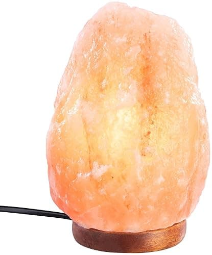 Lunartec Salzkristall Lampen LED: Salzkristall-Lampe mit Dimmer, 2-3 kg, 2X E14-Leuchtmittel, rosa (Kristallsalzlampen, Salzlampe E14 dimmbar) thumbnail 5