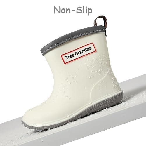 SIZE 6 Tree Grandpa Toddler Rain Boots Baby Kids Easy-on Rain shoes Children Waterproof Shoes for Boys Girls(1-6 Years) thumbnail 4