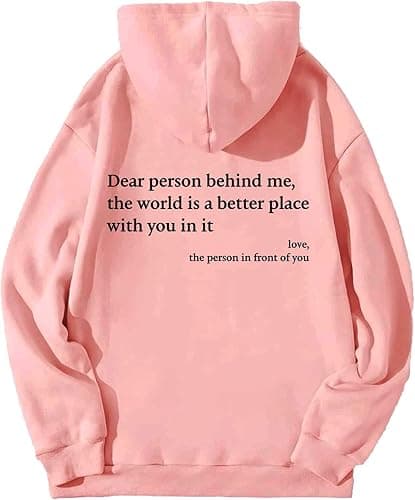 NUFR Dear Person Behind Me Sweatshirt Hoodie Loose Graphic Sweatshirts for Women - Image 1