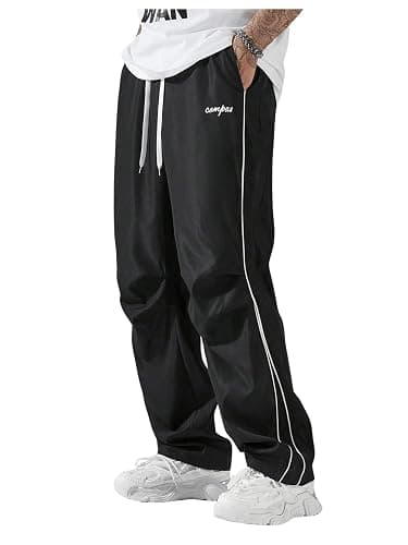 QJQ Men's Y2K Baggy Sweatpants Parachute Pants Wide Leg Vintage Track Pants Casual Streetwear - Image 1