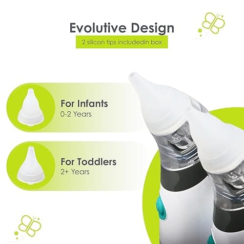 bblüv– Rinö - Baby Nasal Aspirator - Nasal Aspirator For Babies, Safe, Fast & Hygienic Mucus Cleaner For Newborns & Toddlers, White thumbnail 6